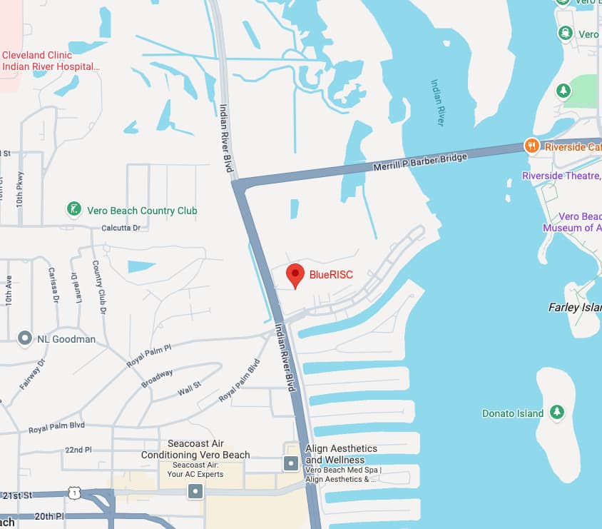 Map of BlueRISC
Vero Beach, FL office